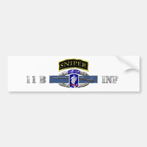 Sniper Tab 11B CIB 173rd Airborne Brigade Bumper Sticker
