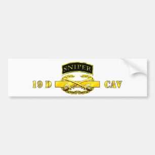 Sniper Tab 19D Cav Scout Bumper Sticker