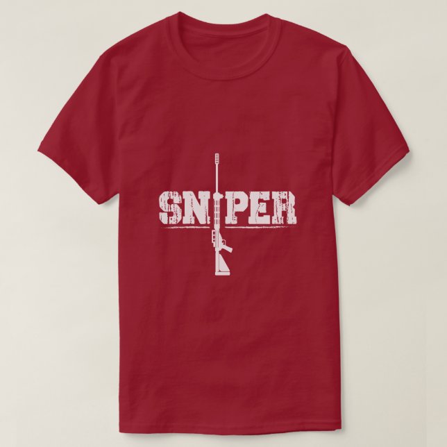 Sniper–Tactical Shooter– Precision Marksman tshirt (Design Front)