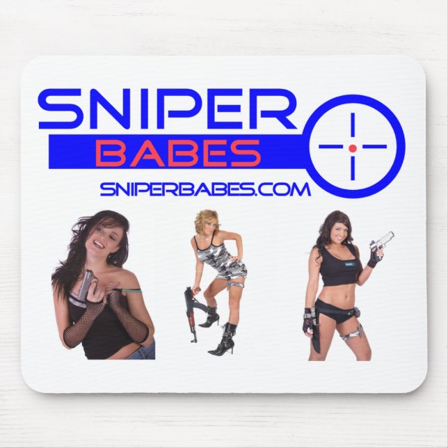 SniperBabes.com girls with guns mouse pad (Front)