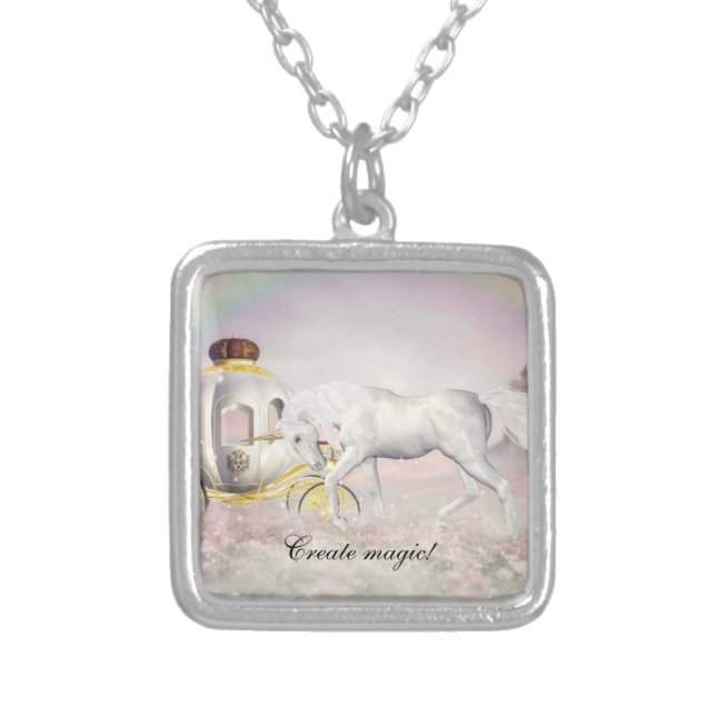 Snippet Single-Corner Silver Plated Necklace (Front)