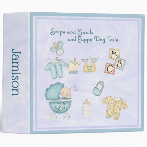 Snips And Snails And Puppy Dog Tails 3 Ring Binder