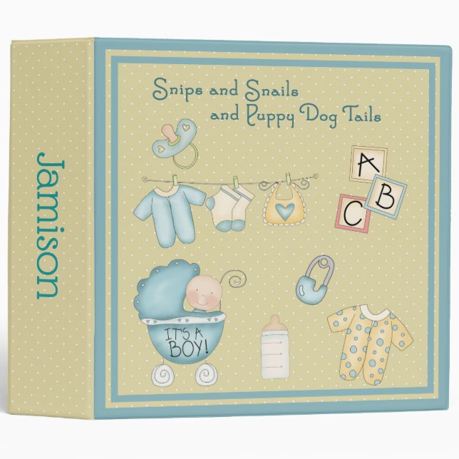 Snips And Snails And Puppy Dog Tails 3 Ring Binder (Front/Spine)