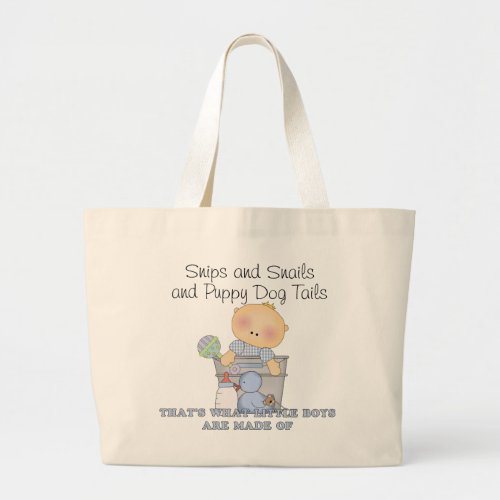 Snips and Snails and Puppy Dog Tails Diaper Bag