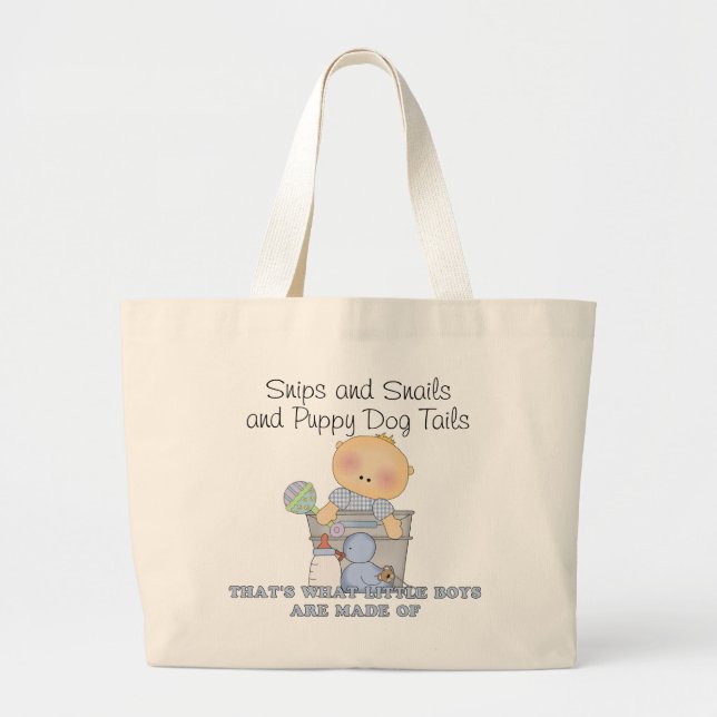Snips and Snails and Puppy Dog Tails Diaper Bag (Front)