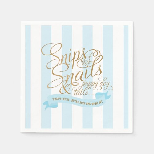 Snips and Snails Cocktail Napkins