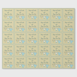 Snips Snails and Puppy Dog Tails Baby Clothes Line Wrapping Paper