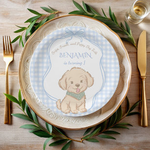 Snips, Snails, and Puppy Dog Tails vintage party Paper Plates