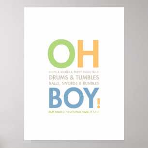 Snips & Snails Baby Boy's Room Poster