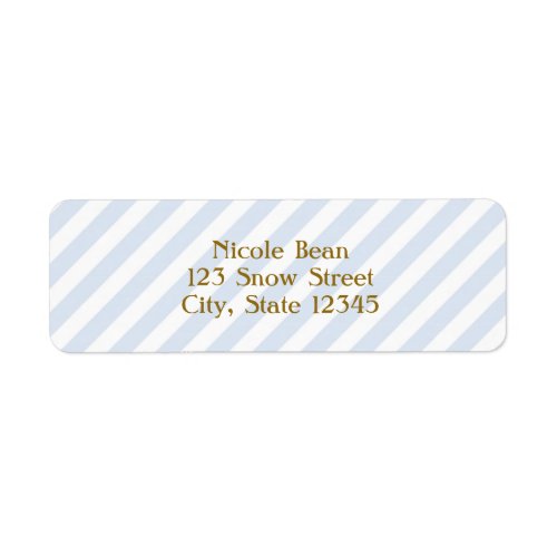 Snips  Snails Blue Striped Card Address Labels