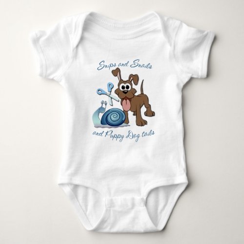 SNIPS SNAILS  PUPPY DOG TAILS  BABY BODYSUIT