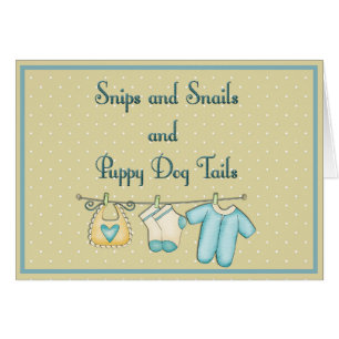 Snips Snails Puppy Dog Tails Baby Shower Cards