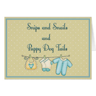 Snips Snails Puppy Dog Tails Baby Shower Cards