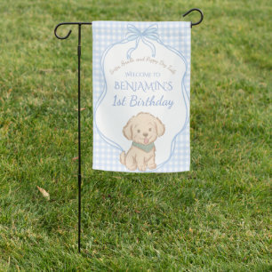 Snips Snails Puppy Dog Tails vintage party welcome Garden Flag