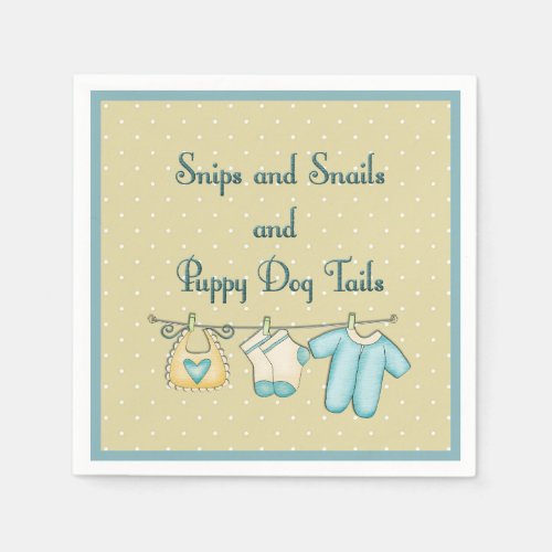 Snips Snails Puppy Dog Tails With Baby Clothes Napkins