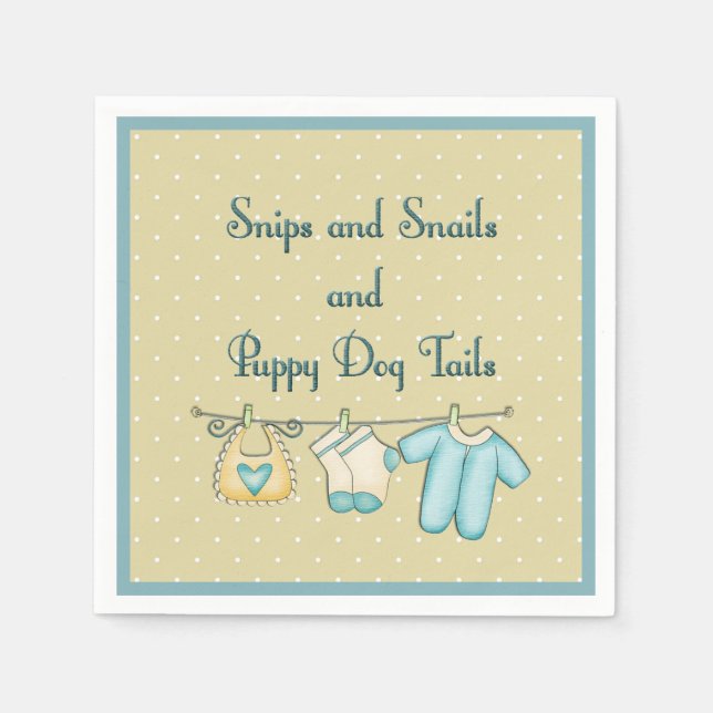 Snips Snails Puppy Dog Tails With Baby Clothes Napkins (Front)