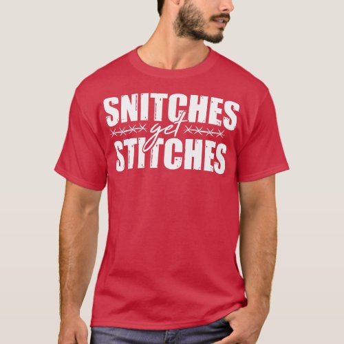 Snitches get Stitches Vintage Retro Old School T_Shirt