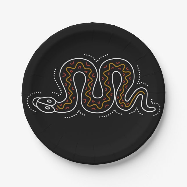 Snkae Dotted Design Paper Plates (Front)