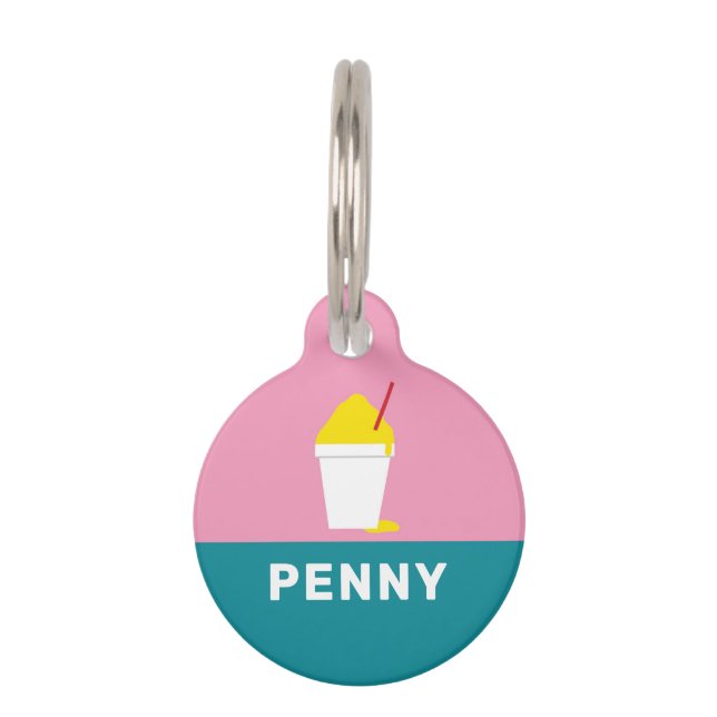 SNOBALL (PINK) PET ID TAG (Front)