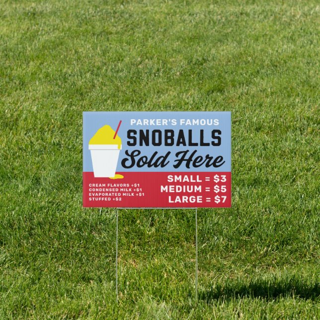 Snoballs Sold Here Sign (Insitu)