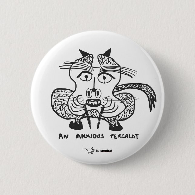 Snod Rat: An Anxious Percalot Button (Front)