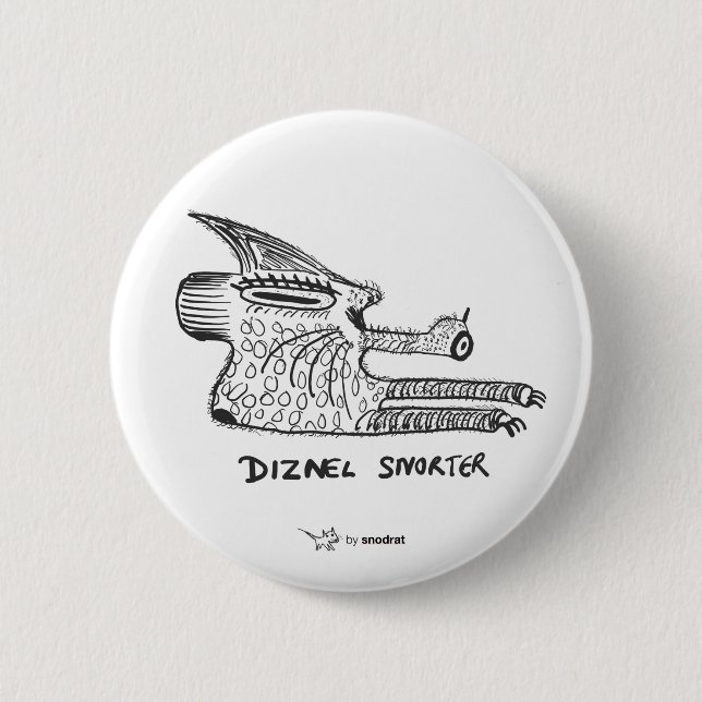 Snod Rat: Diznel Snorter Button (Front)