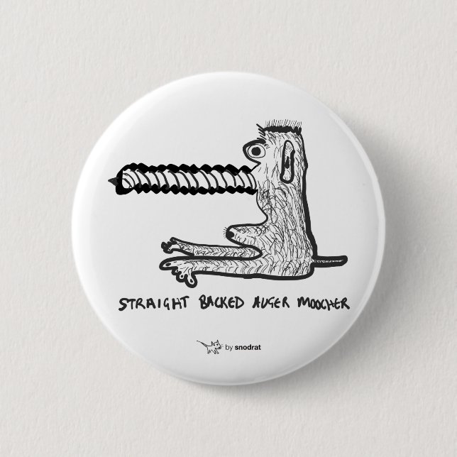Snod Rat: Straight Backed Auger Moocher Button (Front)