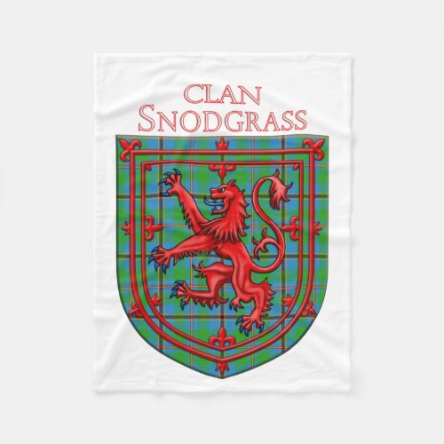 Snodgrass Tartan Scottish Plaid Lion Rampant Fleece Blanket