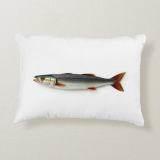 Snoek fish on a plain white background accent pillow