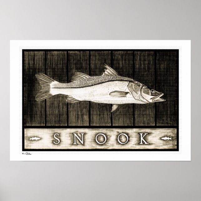 Snook Vintage B&W Posters, Prints and Frames (Front)