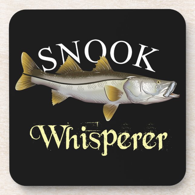 Snook Whisperer Dark Beverage Coaster (Front)
