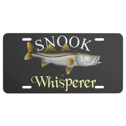 Snook Whisperer Dark License Plate