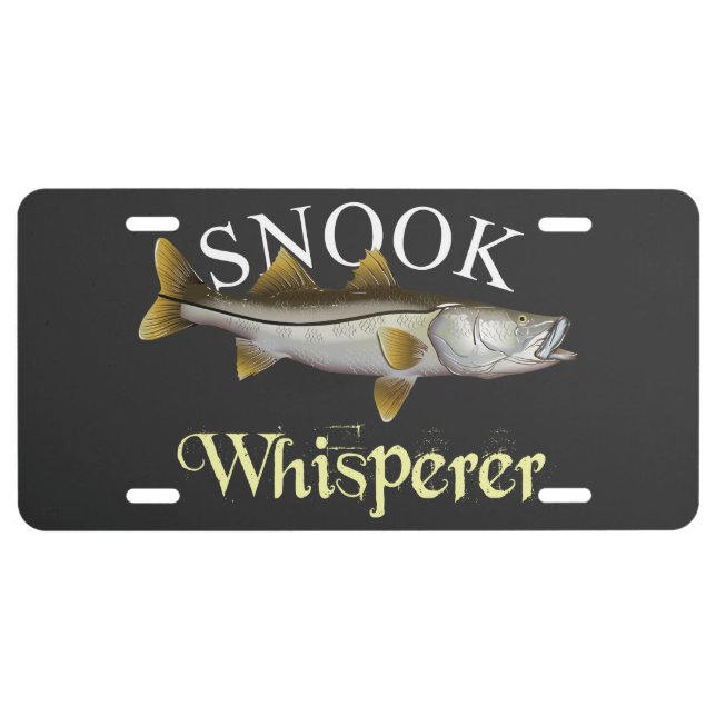 Snook Whisperer Dark License Plate (Front)