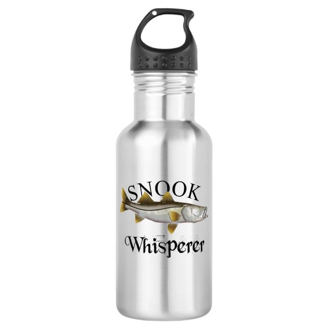 Snook Whisperer Light Stainless Steel Water Bottle (Front)