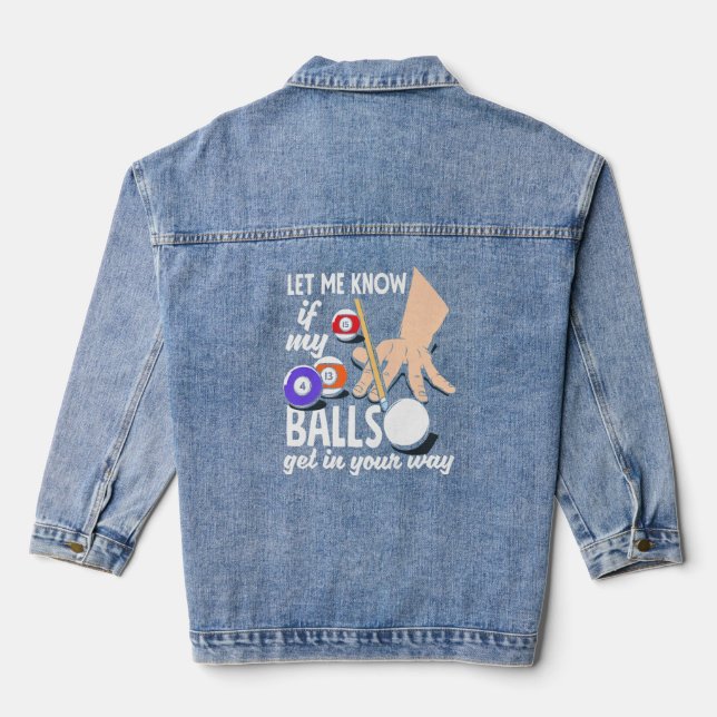 Snooker  Billiard Player  Denim Jacket (Back)