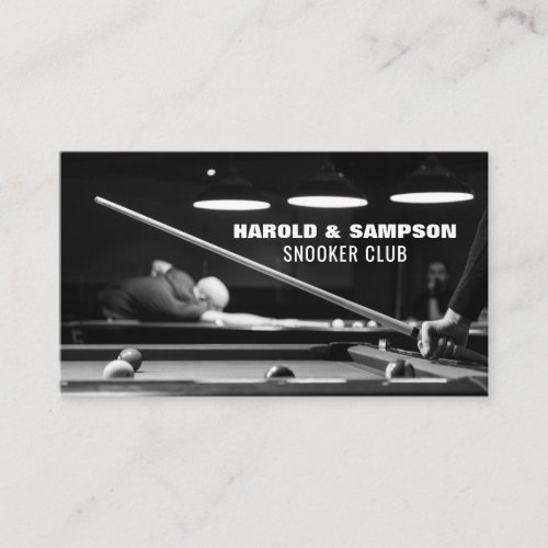 Snooker Club Portrait Pool  Snooker PlayerClub Business Card