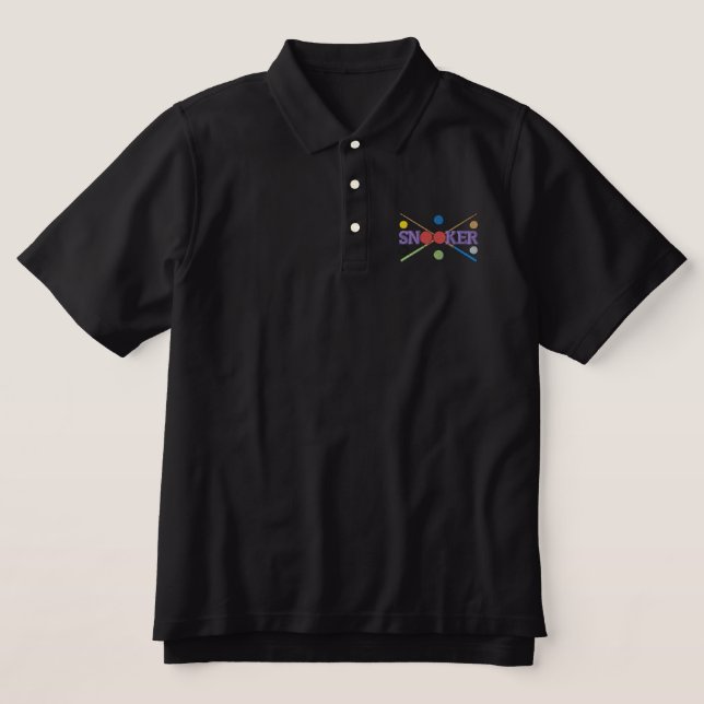 Snooker Embroidered Polo Shirt (Design Front)