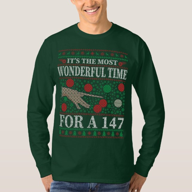 SNOOKER FUNNY CHRISTMAS QUOTES UGLY SWEATER (Front)