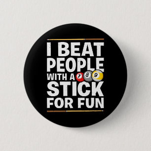 Snooker Game Beat People With A Stick Pool Players Button