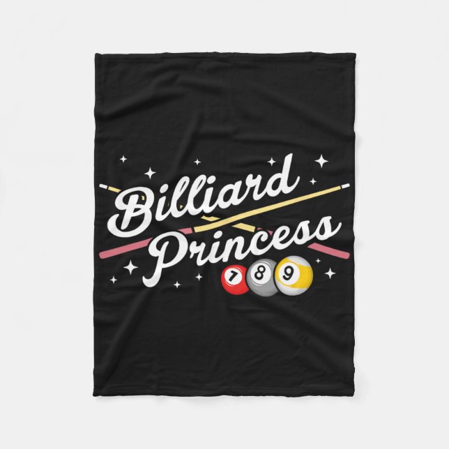 Snooker Game Billiard Princess Pool Players Billia Fleece Blanket (Front)
