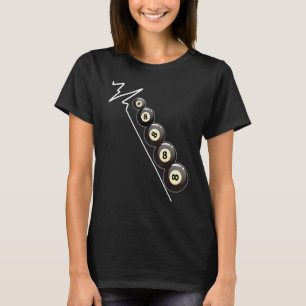 Snooker Heartbeat Heart Rate ECG 8Ball Pool Billia T-Shirt