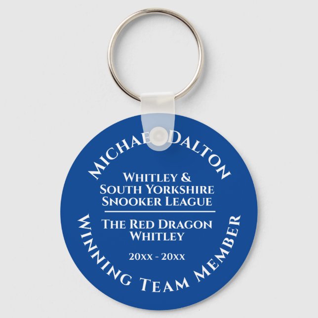 Snooker League Trophy Keychain (Front)