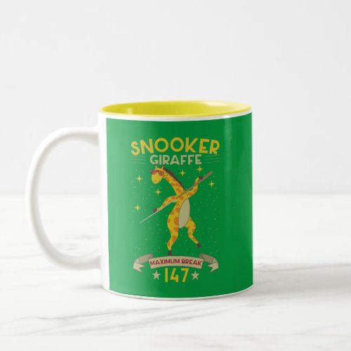 Snooker Lover Snooker Giraffe Maximum Break 147 Two_Tone Coffee Mug