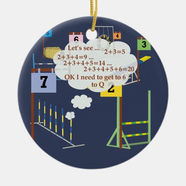 Snooker Math Ceramic Ornament (Front)