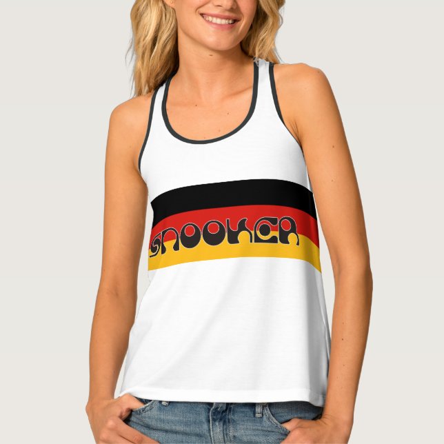 SNOOKER modern font & german flag + your ideas Tank Top (Front)