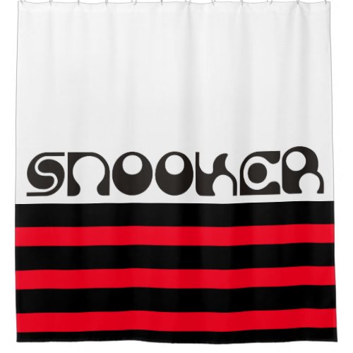 SNOOKER modern font  your ideas Shower Curtain