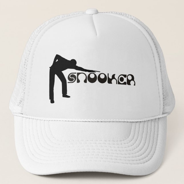 SNOOKER modern font + your ideas Trucker Hat (Front)