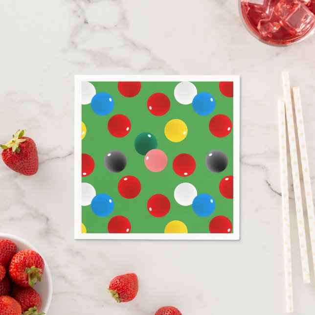 Snooker Player Birthday Party Napkins (Insitu)