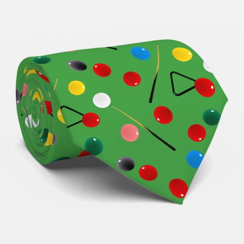 Snooker Player Colorful Neck Tie