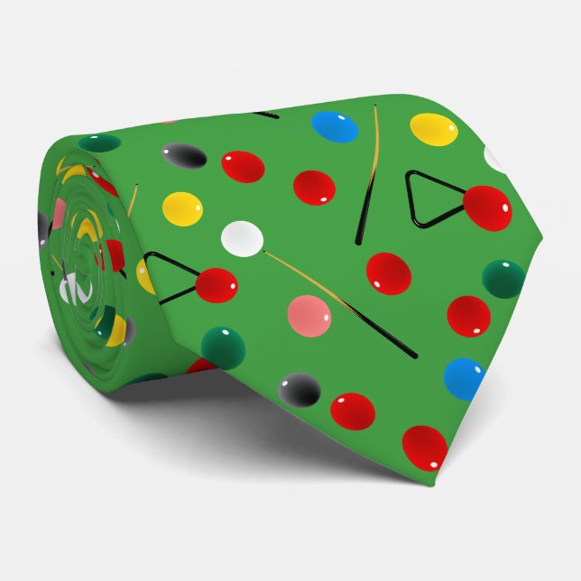 Snooker Player Colorful Neck Tie (Rolled)